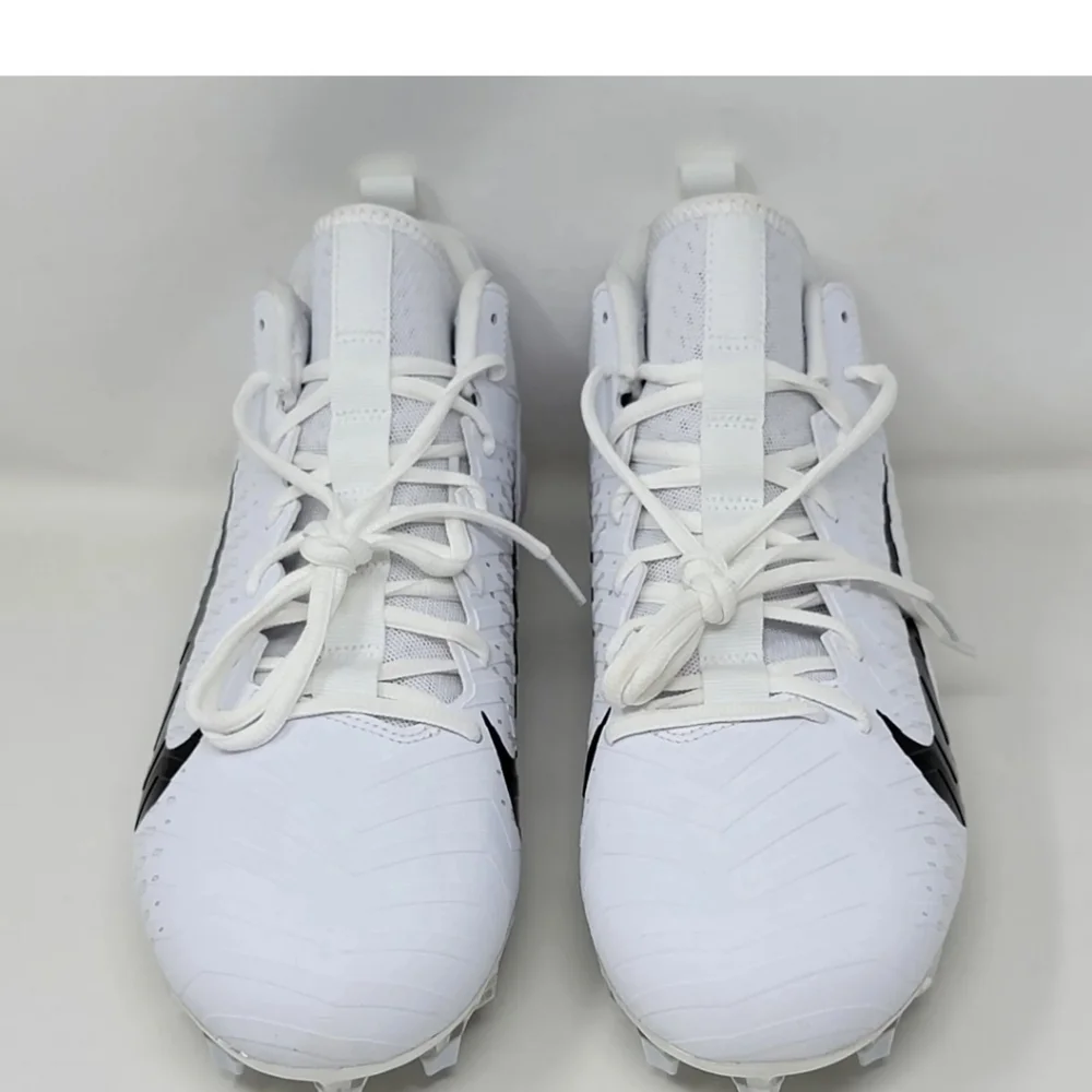 Nike Alpha Menace Pro 2 Low White/Black Football Cleats Sz 13.5 Mens CV6477-100